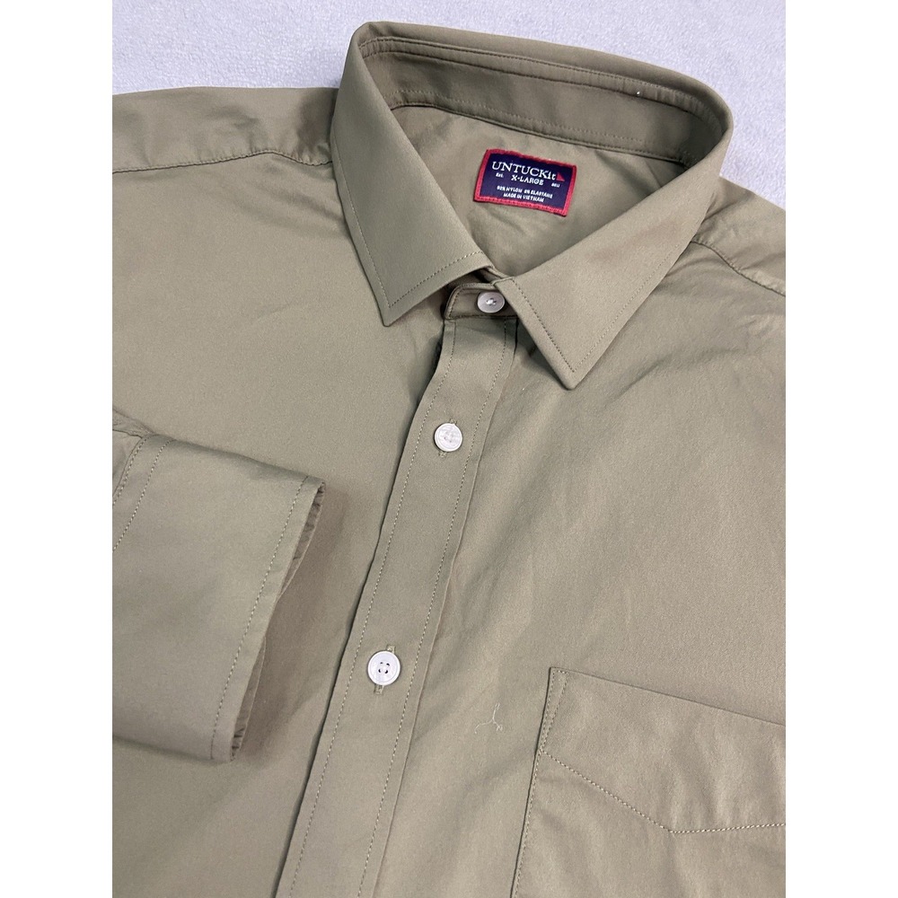 UNTUCKit Shirt‎ Mens XLarge Green Gironde Performance Stretch Long Sleeve Casual